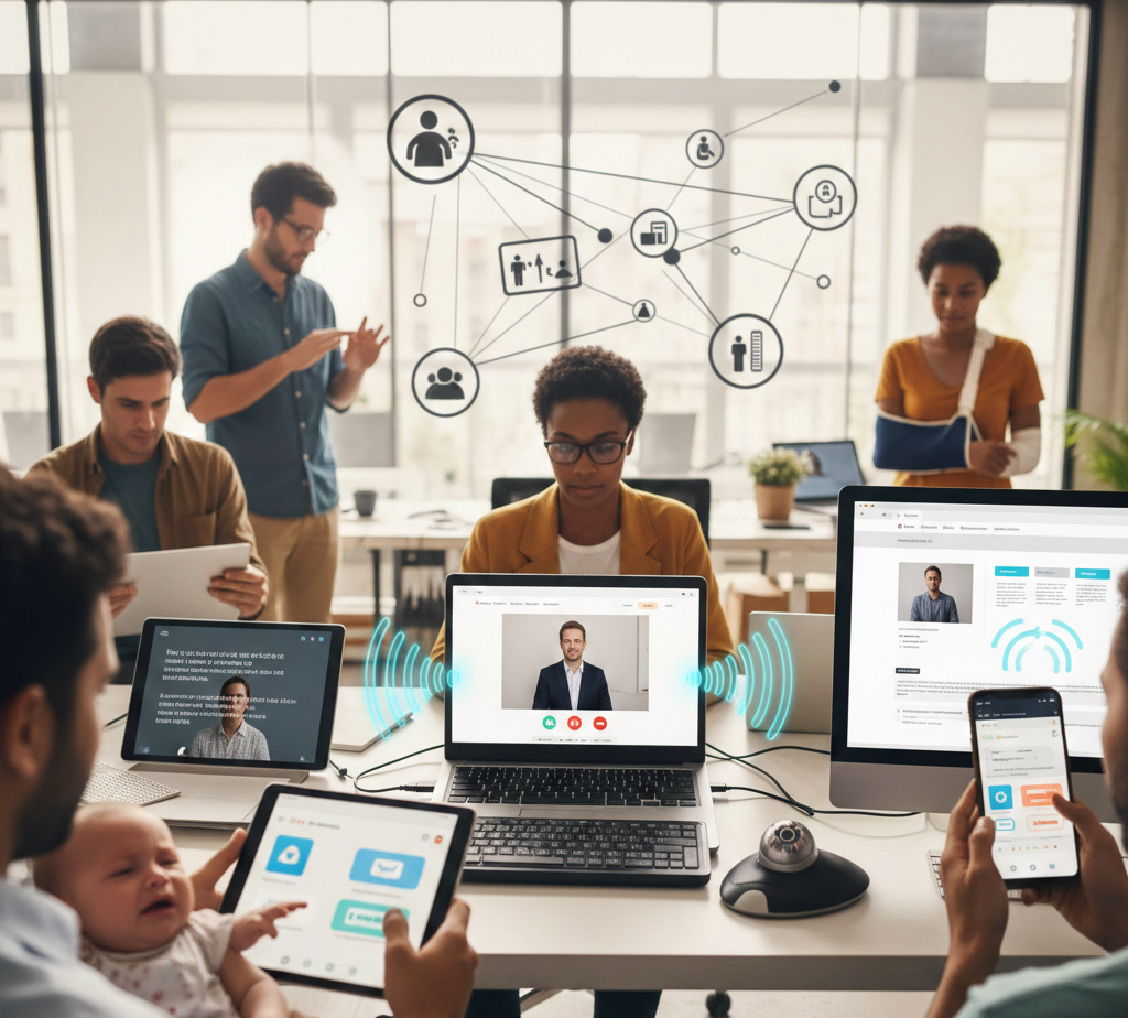 « Collaboration inclusive autour d’outils numériques accessibles sur différents supports. »
